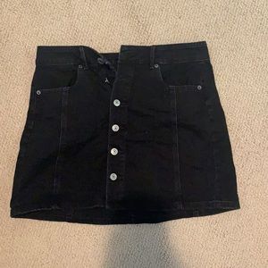 Black jean skirt